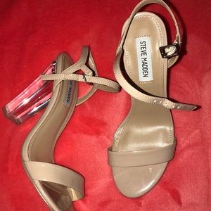 Steve Madden Nude sandal with clear heel